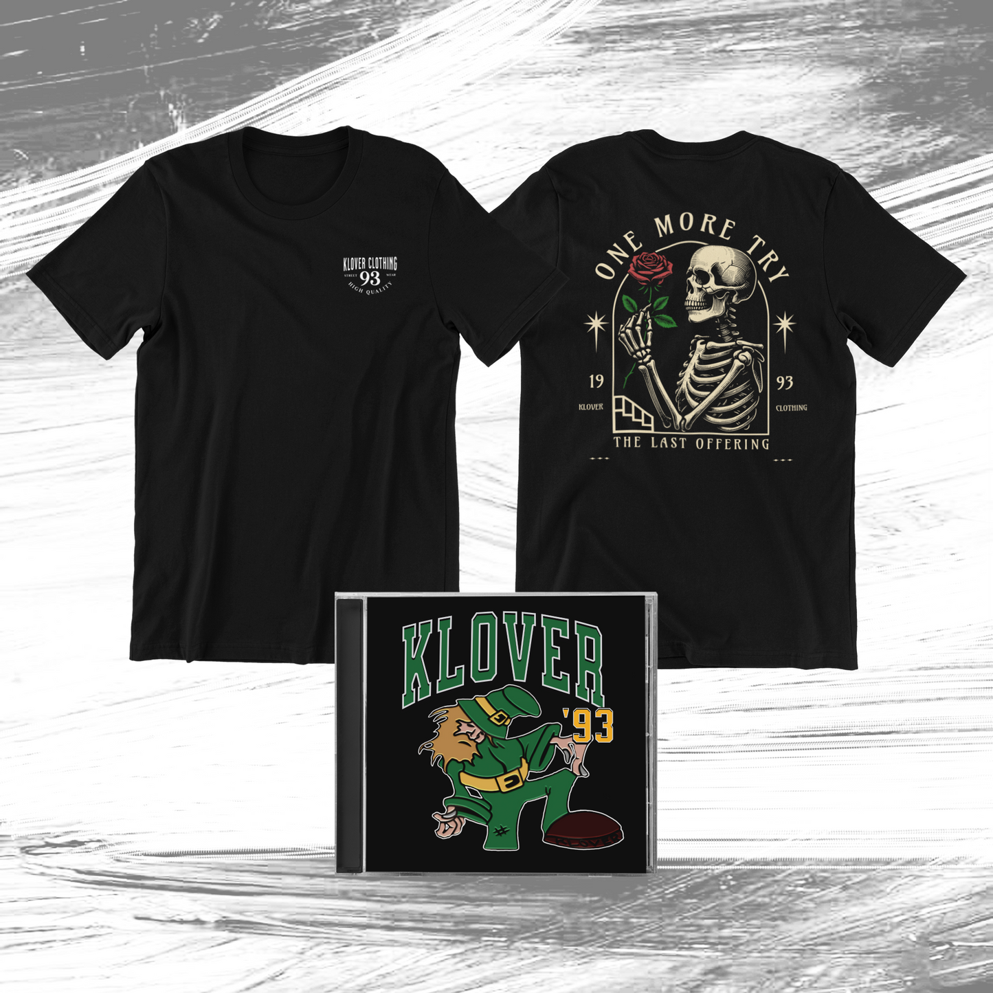 SKELETON ROSE ONE MORE TRY GANGSTER OLDIES LAST OFFERING TSHIRT