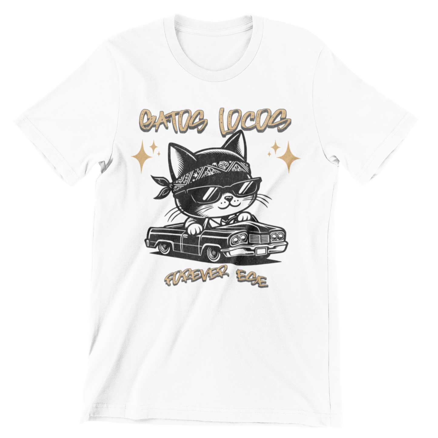 GATOS LOCOS TSHIRT FUNNY CAT FUNNY CATS FUNNY LOWRIDER VINTAGE LOWRIDER CAT CHOLO VINTAGE CHOLO VINTAGE CHOLA
