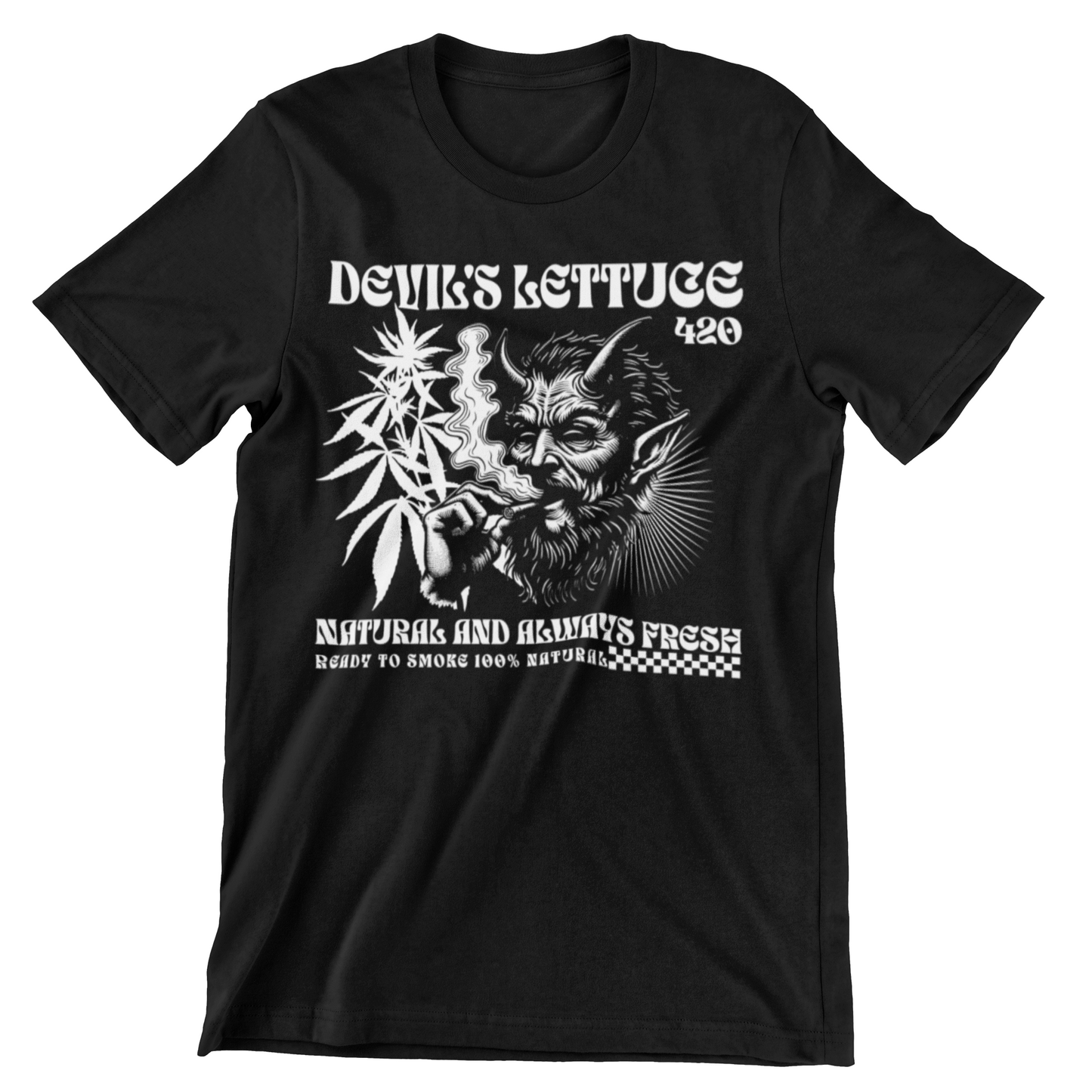 DEVILS LETTUCE MARIJUANA DEVIL SMOKING MARIJUANA SMOKING WEED 4:20 TSHIRT